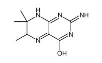 2-amino-6,7,7-trimethyl-1,6-dihydropteridin-4-one结构式
