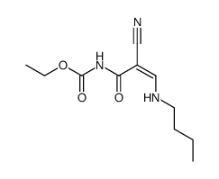 (Z)-ethyl [2-cyano-3-(n-butylamino)acryloyl]carbamate结构式