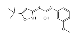 1-(3-Methoxyphenyl)-3-[5-(2-methyl-2-propanyl)-1,2-oxazol-3-yl]ur e Structure