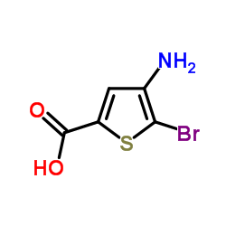 4-Amino-5-bromo-2-thiophenecarboxylic acid structure