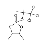 2-oxo-2-(1,1-dimethyl-2,2,2-trichloroethoxy)-4,5-dimethyl-1,3,2-oxathiophospholane结构式