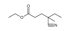 Hexanoic acid, 4-cyano-4-methyl-, ethyl ester, (+) Structure