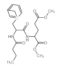 dimethyl 2-[[3-benzylsulfanyl-2-(butanoylamino)propanoyl]amino]pentanedioate结构式