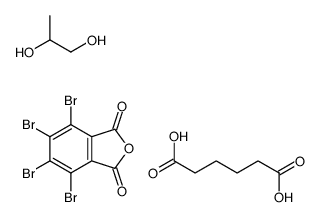 hexanedioic acid,propane-1,2-diol,4,5,6,7-tetrabromo-2-benzofuran-1,3-dione结构式