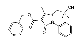 苄基 1-(2-羟基-2-甲基丙基)-5-甲基-3-氧代-2-苯基-2,3-二氢-1H-吡唑-4-羧酸结构式