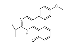 6-[2-tert-butyl-5-(4-methoxyphenyl)-1H-pyrimidin-6-ylidene]cyclohexa-2,4-dien-1-one结构式