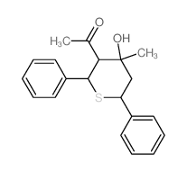 Ethanone,1-(tetrahydro-4-hydroxy-4-methyl-2,6-diphenyl-2H-thiopyran-3-yl)-结构式