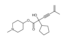 (1-methylpiperidin-4-yl) 2-cyclopentyl-2-hydroxy-5-methylhex-5-en-3-ynoate Structure