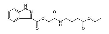 1H-Indazole-3-carboxylic acid, 2-[(4-ethoxy-4-oxobutyl)amino]-2-oxoethyl ester结构式