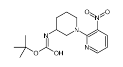 N-[1-(3-硝基-2-吡啶基)-3-哌啶基]氨基甲酸叔丁酯结构式