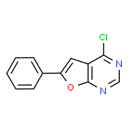 4-氯-6-苯基呋喃[2,3-d]嘧啶结构式
