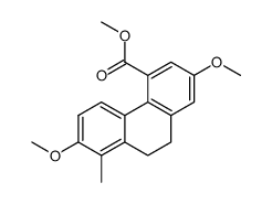 methyl 2,7-dimethoxy-8-methyl-9,10-dihydrophenanthrene-4-carboxylate结构式