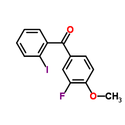 (3-Fluoro-4-methoxyphenyl)(2-iodophenyl)methanone structure