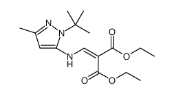 Propanedioic acid, 2-[[[1-(1,1-dimethylethyl)-3-methyl-1H-pyrazol-5-yl]amino]methylene]-, 1,3-diethyl ester结构式