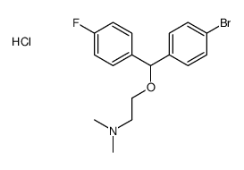 2-[(4-bromophenyl)-(4-fluorophenyl)methoxy]ethyl-dimethylazanium,chloride结构式