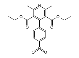 diethyl 2,6-dimethyl-4-(p-nitrophenyl)pyridine-3,5-dicarboxylate Structure