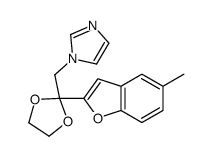 1-[[2-(5-methyl-1-benzofuran-2-yl)-1,3-dioxolan-2-yl]methyl]imidazole结构式