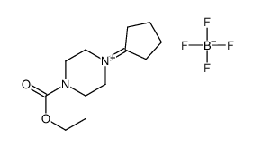 ethyl 4-cyclopentylidenepiperazin-4-ium-1-carboxylate,tetrafluoroborate Structure