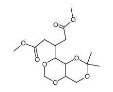 3-(6,6-Dimethyl-tetrahydro-[1,3]dioxino[5,4-d][1,3]dioxin-4-yl)-pentanedioic acid dimethyl ester Structure