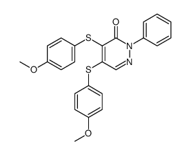 4,5-bis-(4-methoxy-phenylsulfanyl)-2-phenyl-2H-pyridazin-3-one结构式