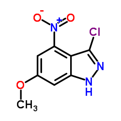 3-Chloro-6-methoxy-4-nitro-1H-indazole结构式