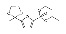 5-diethylphosphono-2-acetylfuran cyclic ketal Structure