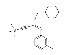 cyclohexylmethyl N-(3-methylphenyl)-3-(trimethylsilyl)thiopropiolimidate Structure