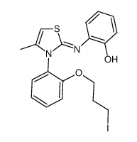 (Z)-2-{[3-[2-(3-iodopropoxy)phenyl]-4-methyl-1,3-thiazol-2(3H)-ylidene]amino}phenol结构式