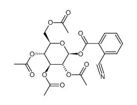 1-(2-Cyan-benzoyl)-tetraacetyl-β-D-glucose结构式