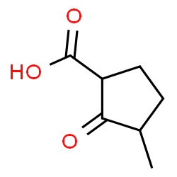 Cyclopentanecarboxylic acid, 3-methyl-2-oxo- (6CI) structure