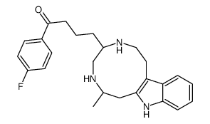 2-Methyl-5-(γ-(p-fluorobenzoyl)propyl)-1,2,3,4,5,6,7,8-octahydro-2,5-indolodiazocine结构式
