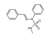 N-Methyl-1-phenyl-2-(phenylmethylen)-hydrazinsulfonamid结构式