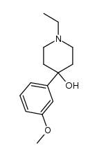 1-ethyl-4-hydroxy-4-(3-methoxyphenyl)piperidine结构式