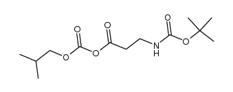 3-((tert-butoxycarbonyl)amino)propanoic (isobutyl carbonic) anhydride结构式