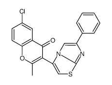 6-chloro-2-methyl-3-(6-phenylimidazo[2,1-b][1,3]thiazol-3-yl)chromen-4-one Structure