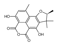 (S)-8,9-Dihydro-3,7-dihydroxy-1,8,8,9-tetramethyl-4H,6H-furo[3',2':3,4]naphtho[1,8-cd]pyran-4,6-dione结构式