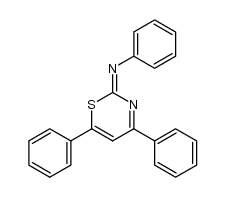 4,6-Diphenyl-2-phenylimino-2H-1,3-thiazin结构式