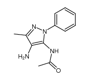 N-(4-amino-3-methyl-1-phenylpyrazol-5-yl)acetamide Structure