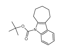 5-(t-butoxycarbonyl)-5,6,7,8,9,10-hexahydrocycloheptindole结构式