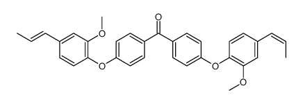 bis[4-(2-methoxy-4-prop-1-enylphenoxy)phenyl]methanone结构式