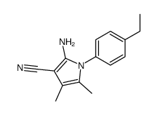 2-amino-1-(4-ethylphenyl)-4,5-dimethylpyrrole-3-carbonitrile结构式