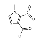 1-methyl-5-nitroimidazole-4-carboxylic acid结构式