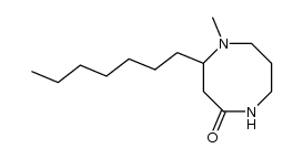 4-heptyl-5-methyl-1,5-diazacyclooctan-2-one Structure