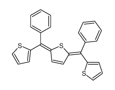 2,5-bis[phenyl(thiophen-2-yl)methylidene]thiophene Structure