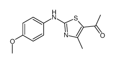 1-[2-(4-methoxyanilino)-4-methyl-1,3-thiazol-5-yl]ethanone Structure