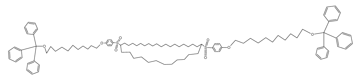 1,14-Bis[4-[11-(triphenylmethoxy)undecyloxy]phenylsulfonyl]-cyclodotriacontan结构式