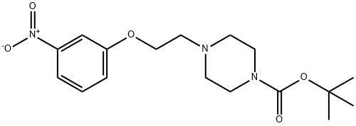 tert-butyl 4-[2-(3-nitrophenoxy)ethyl]tetrahydro-1(2H)-pyrazinecarboxylate structure