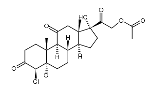 21-acetoxy-4β,5-dichloro-17-hydroxy-5α-pregnane-3,11,20-trione Structure