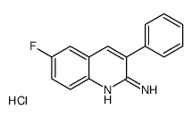 2-Amino-6-fluoro-3-phenylquinoline hydrochloride结构式
