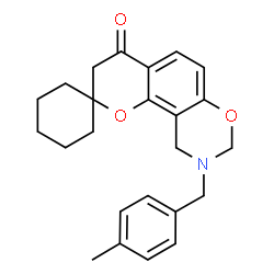 9-(4-Methylbenzyl)-9,10-dihydro-8H-spiro[chromeno[8,7-e][1,3]oxazine-2,1'-cyclohexan]-4(3H)-one Structure